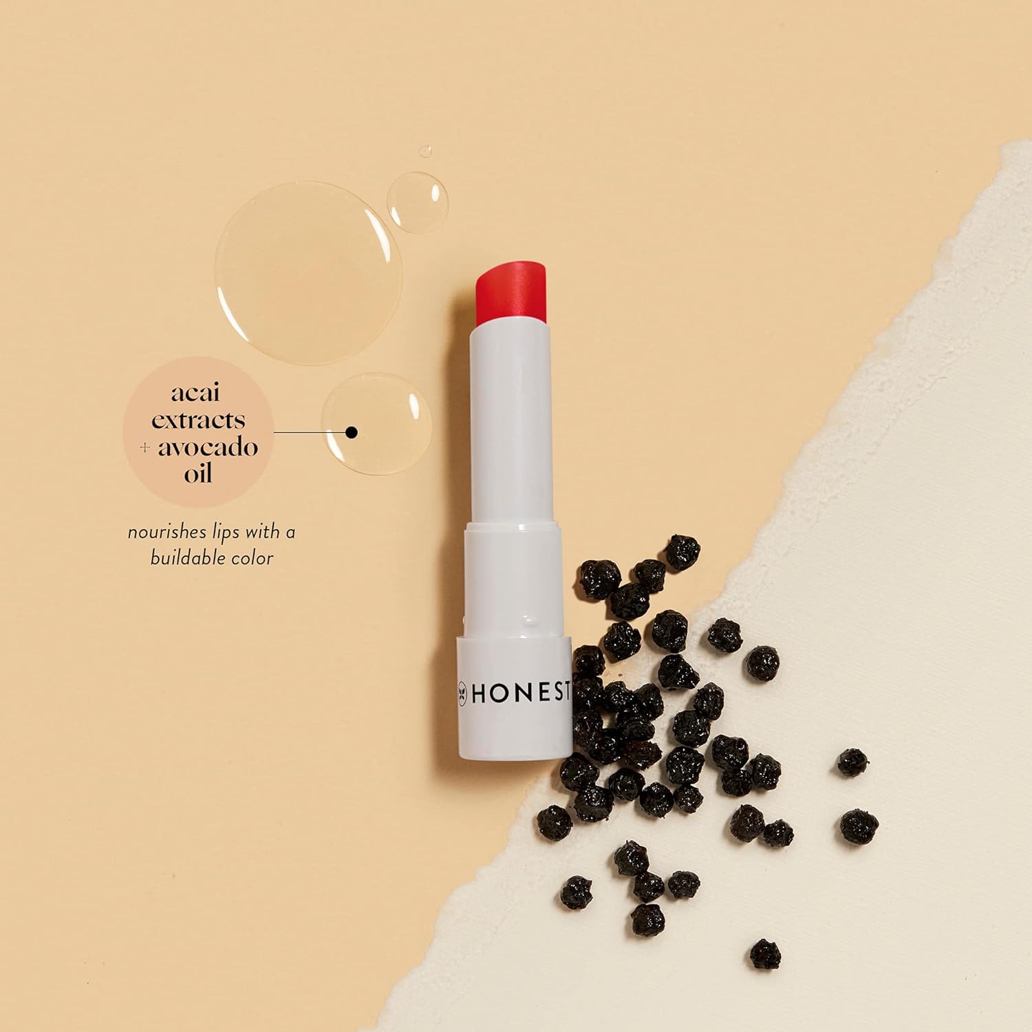 Honest Beauty Moisturizing Vegan Tinted Lip Balm | Antioxidant-rich Acai Extracts + Avocado Oil | Paraben Free + Cruelty Free | Summer Melon-3