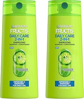 Garnier Fructis Fortifying 2-in-1 Shampoo and Conditioner for Stronger-Looking Hair with Touchable Softness, Daily Hair Care for Men and Women, Vegan, Paraben-Free 22 Fl Oz, 2 Count