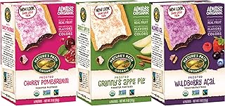 Nature's Path Organic Frosted Toaster Pastries Variety Pack Flavors (3 Boxes - 6 Count Per Box), Made with Real Fruit - Cherry Pomegranate, Granny's Apple Pie, Wildberry Acai