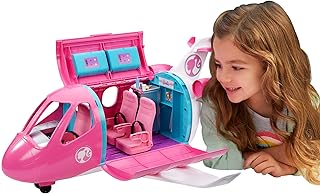 Barbie Toy Airplane Playset, Dreamplane with 15+ Doll-Sized Accessories Including Puppy, Snack Cart, Reclining Seats & More (Amazon Exclusive)