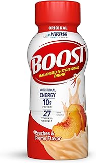 BOOST Original Nutritional Drink, Peaches & Cream, 8 fl oz (Pack of 24)