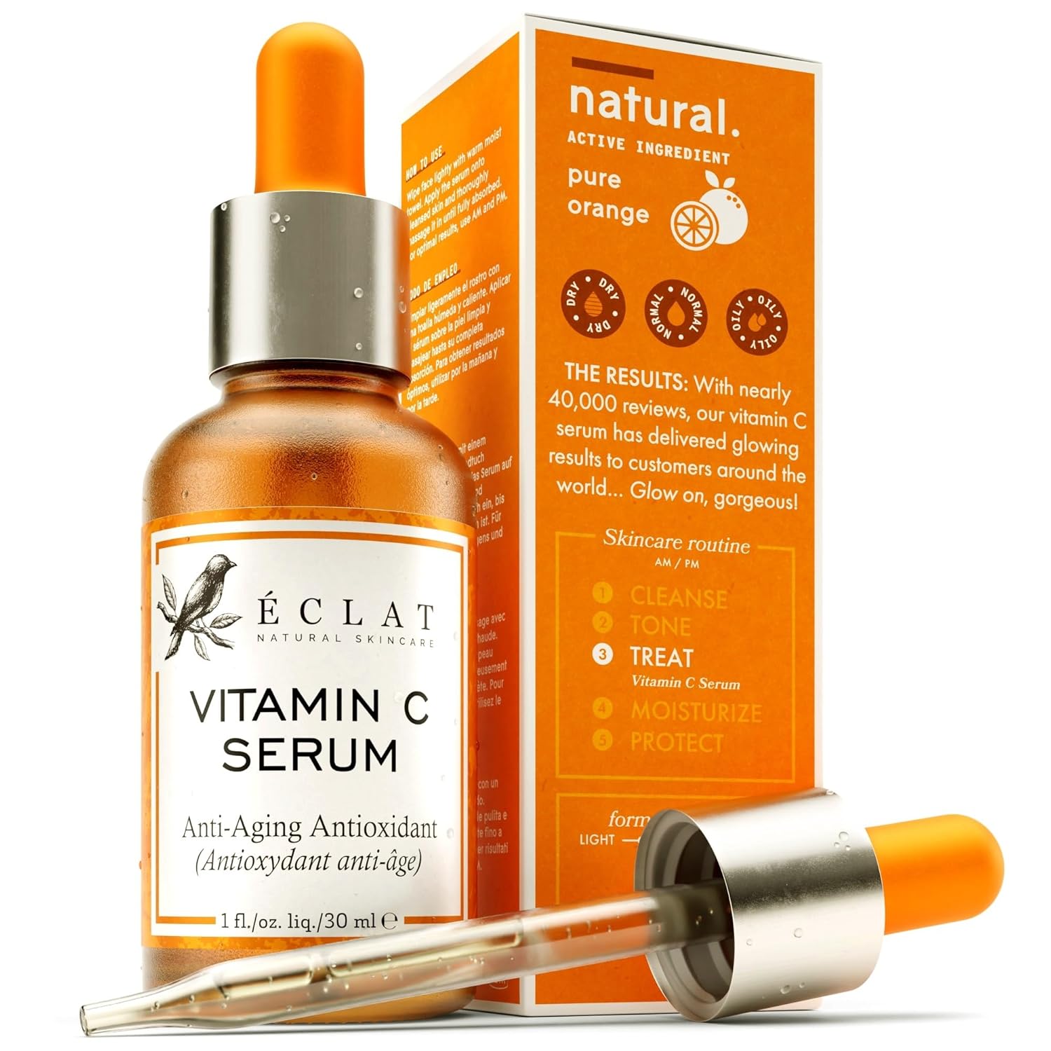 Vitamin C Face Serum - Dark Spot Remover Facial Serum, Vit C Serum with Hyaluronic Acid, Ferulic Acid, & Vit E - Anti Aging and Skin Brightening Serum, Pure Vitamin C Serum Skin Care-0