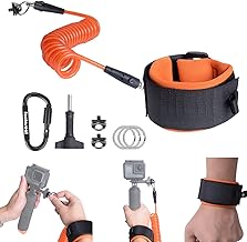 Steel-cored Waterproof Action Camera Anti-Loose Dive Wrist Strap, Diving Surfing Snorkeling Drifting Safety Wire Rope Tether for GoPro Sony Olympus DJI Sports Motion Camcorder Underwater Photography