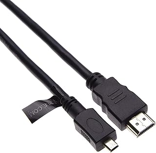 Keple Micro HDMI to HDMI Cable for Canon PowerShot G7 X, G9 X, IXUS 285 HS, Olympus Stylus 1 E-PL5, Ricoh WG WG- Series 20 30 30W 4 5, Toshiba Satellite Click Mini to TV (6ft)