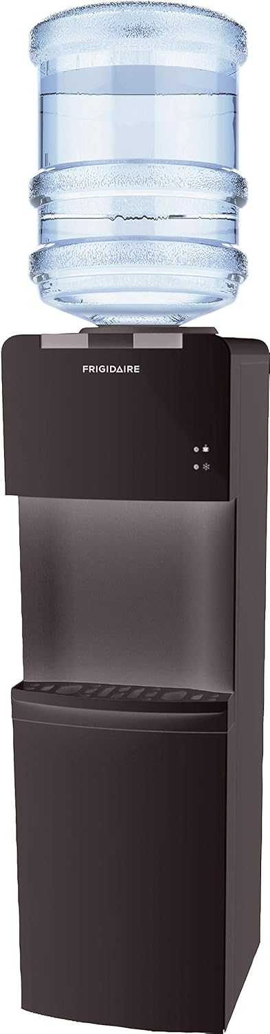 Frigidaire EFWC498 - Top Loading Cooler Dispenser -Hot & Cold Water - Child Safety Lock - Innovative Slim & Sleek Design, Holds 3 or 5 Gallon Bottles - Black-0