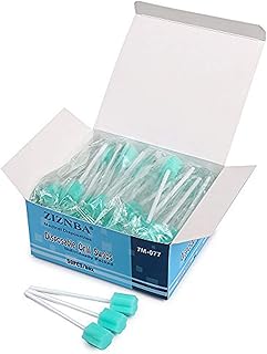 Disposable Mouth Swabs Sponge - Unflavored & Sterile Oral Swabs Dental Swabsticks for Mouth Cleaning (50PCS）