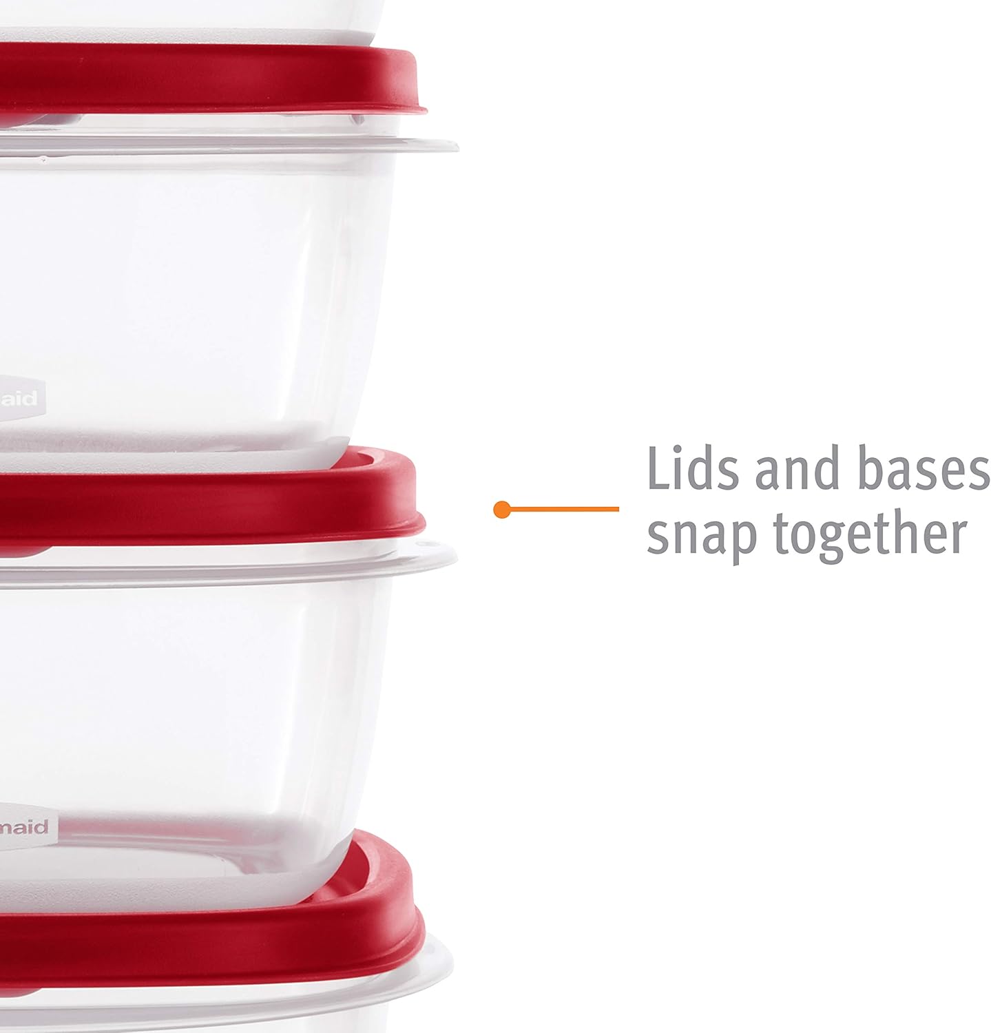 Rubbermaid 60-Piece Food Storage Containers with Lids, Microwave and Dishwasher Safe, Red Color, Ideal for Meal Prep and Pantry Storage-4