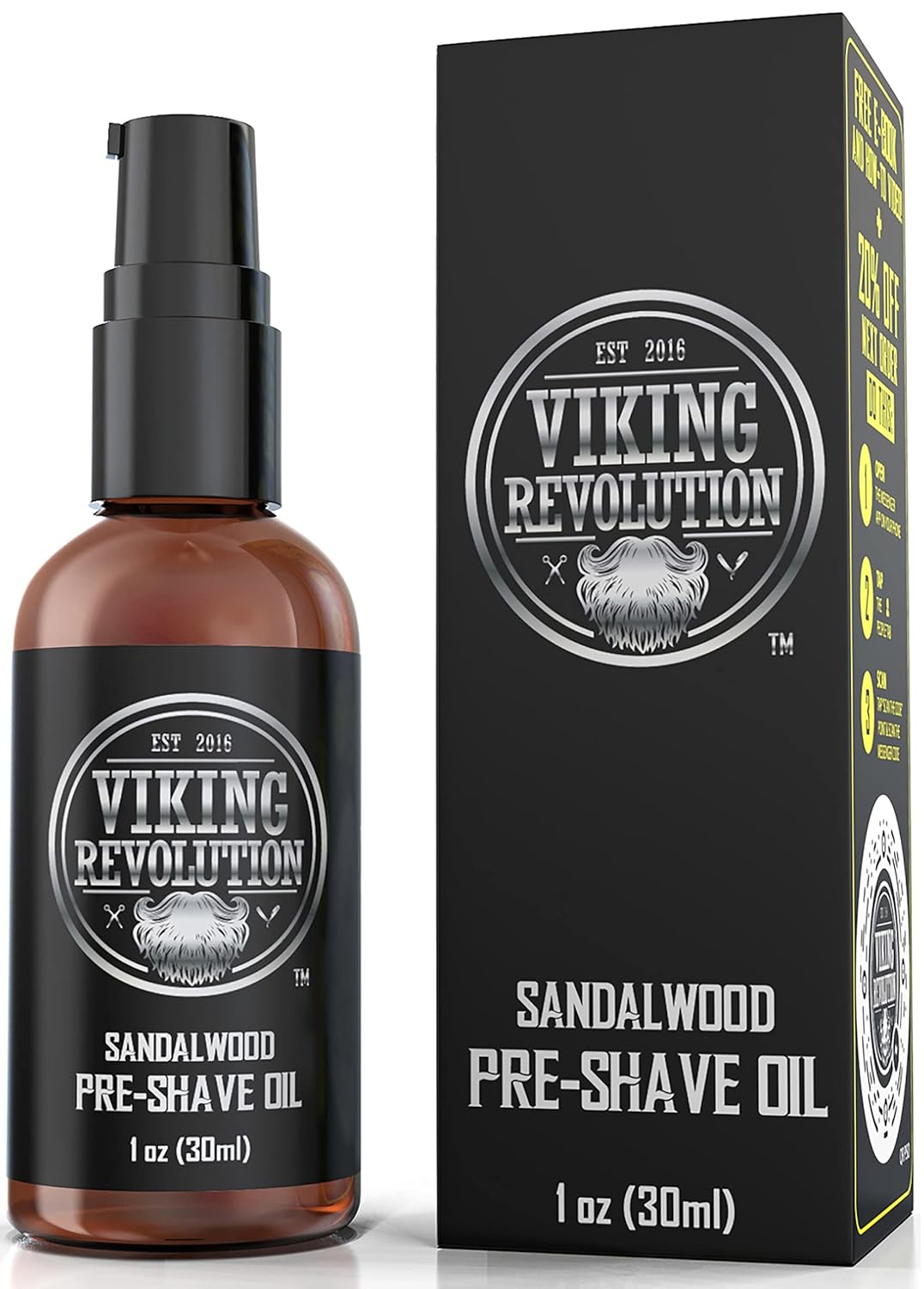 Pre Shave Oil for Men - Best Shaving Oil with Sandalwood for Safety Razor, Straight Razor - For the Smoothest, Irritation Free Shave-0