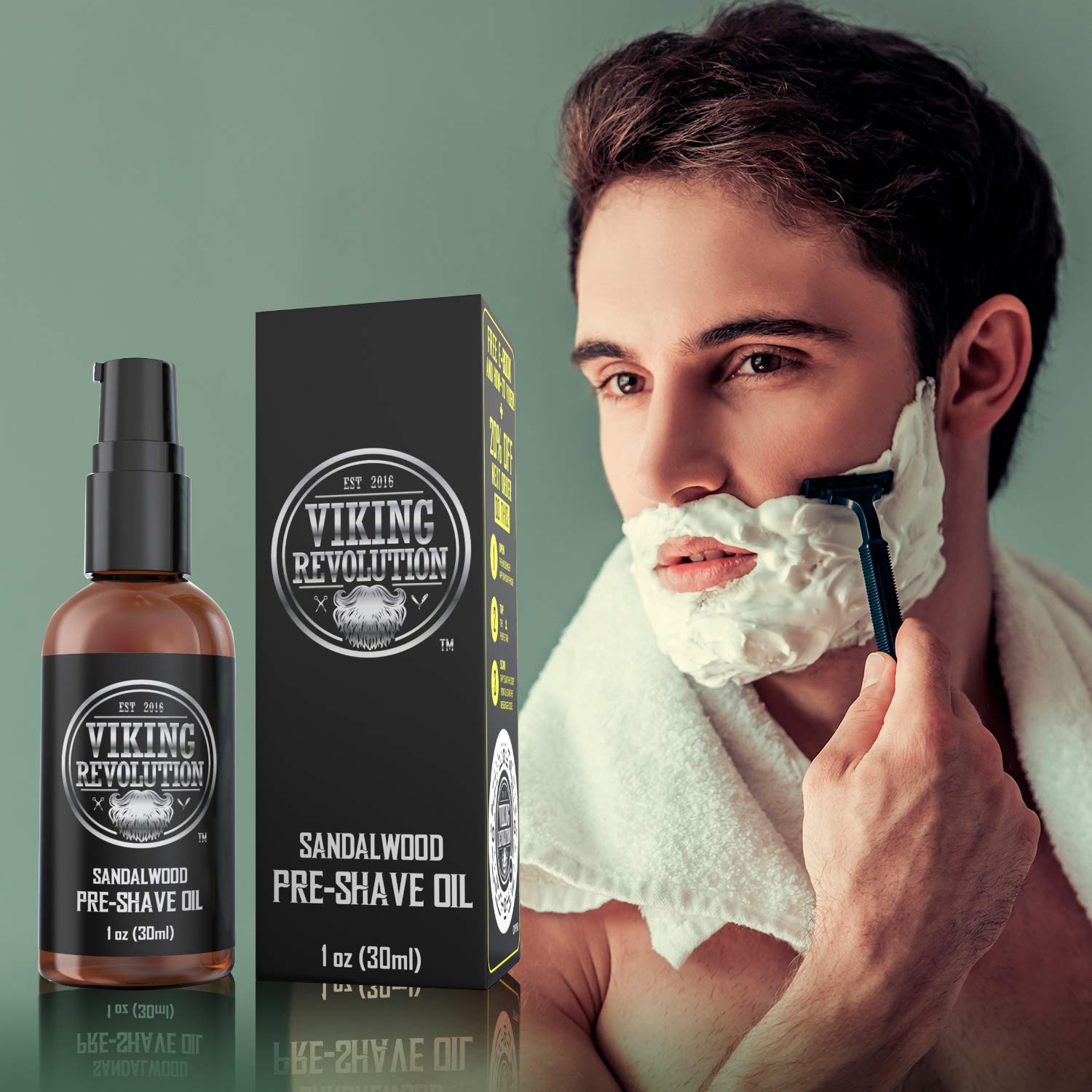 Pre Shave Oil for Men - Best Shaving Oil with Sandalwood for Safety Razor, Straight Razor - For the Smoothest, Irritation Free Shave-5