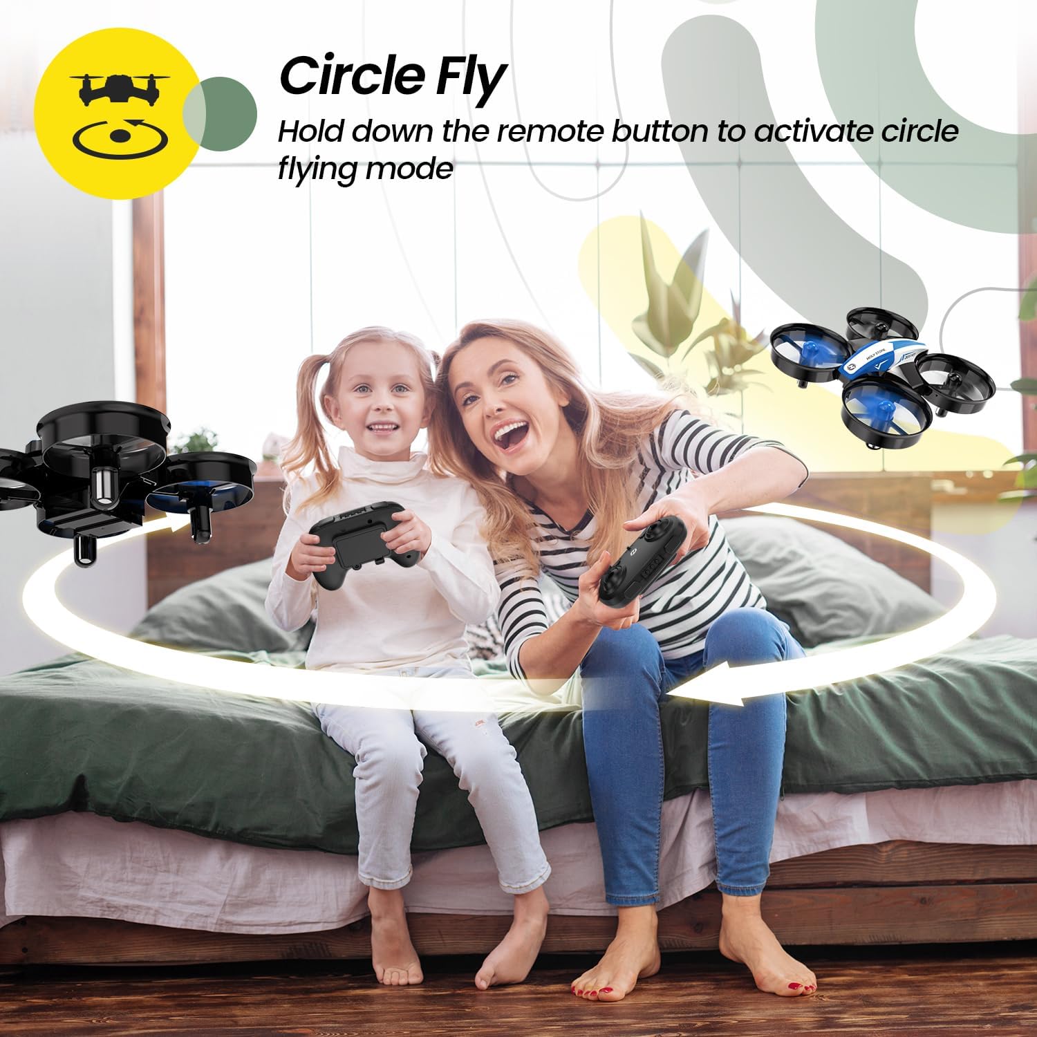 Holy Stone Mini Drone for Kids and Beginners RC Nano Quadcopter Indoor Small Helicopter Plane with Auto Hovering, 3D Flips, Headless Mode and 3 Batteries, Great Gift Toy for Boys and Girls, Blue-2