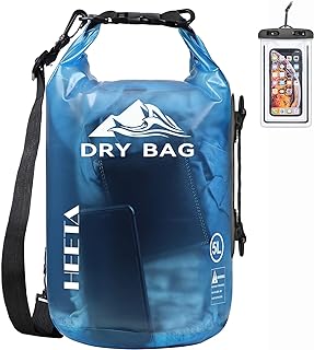 HEETA Dry Bag Waterproof for Women Men, 5L/10L/20L/30L/40L Roll Top Lightweight Dry Storage Bag Backpack with Phone Case for Travel, Swimming, Boating, Kayaking, Camping and Beach