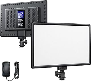 RaLeno 19.5W LED Video Soft Light Panel, 650Lux/m Camera Panel Light Built-in 2* 4000mAh Batteries, CRI>95 3200-5600K Photography Studio Lights for TikTok YouTube Video Recording Photography Streaming