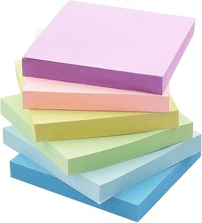 Early Buy Sticky Notes 3x3 Self-Stick Notes 6 Pastel Color 6 Pads, 100 Sheets/Pad