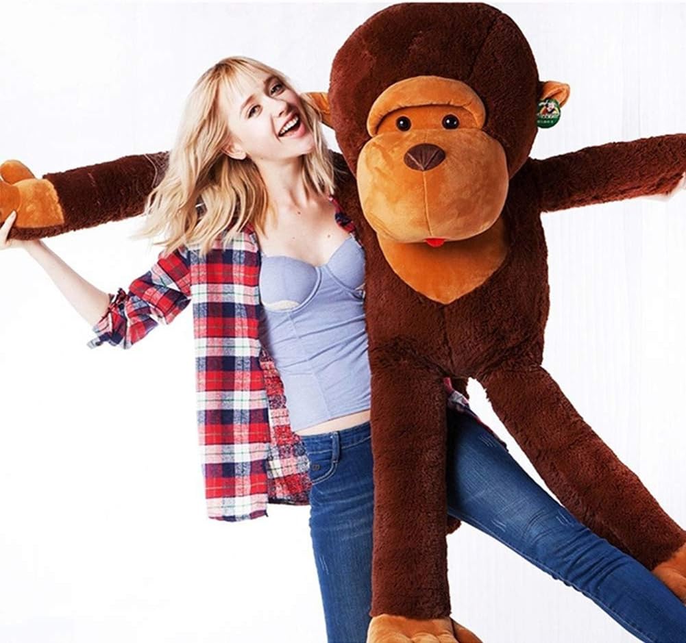 Large Stuffed Monkey Giant Monkey Stuffed Animal Big Stuffed Gorilla Plush Toy Gifts for Kids and Girlfriends (43.3 Inches)-3