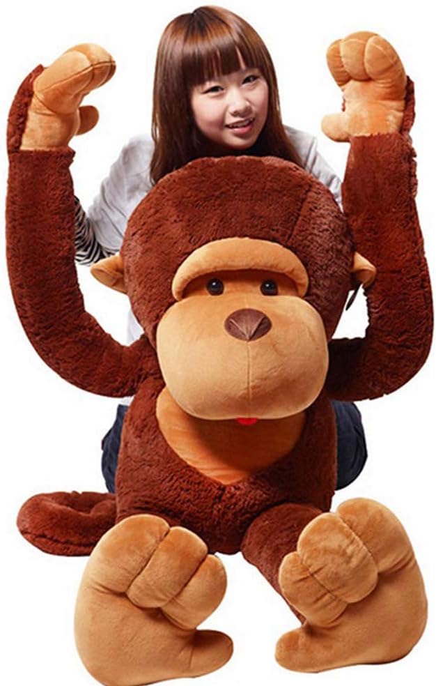 Large Stuffed Monkey Giant Monkey Stuffed Animal Big Stuffed Gorilla Plush Toy Gifts for Kids and Girlfriends (43.3 Inches)-4