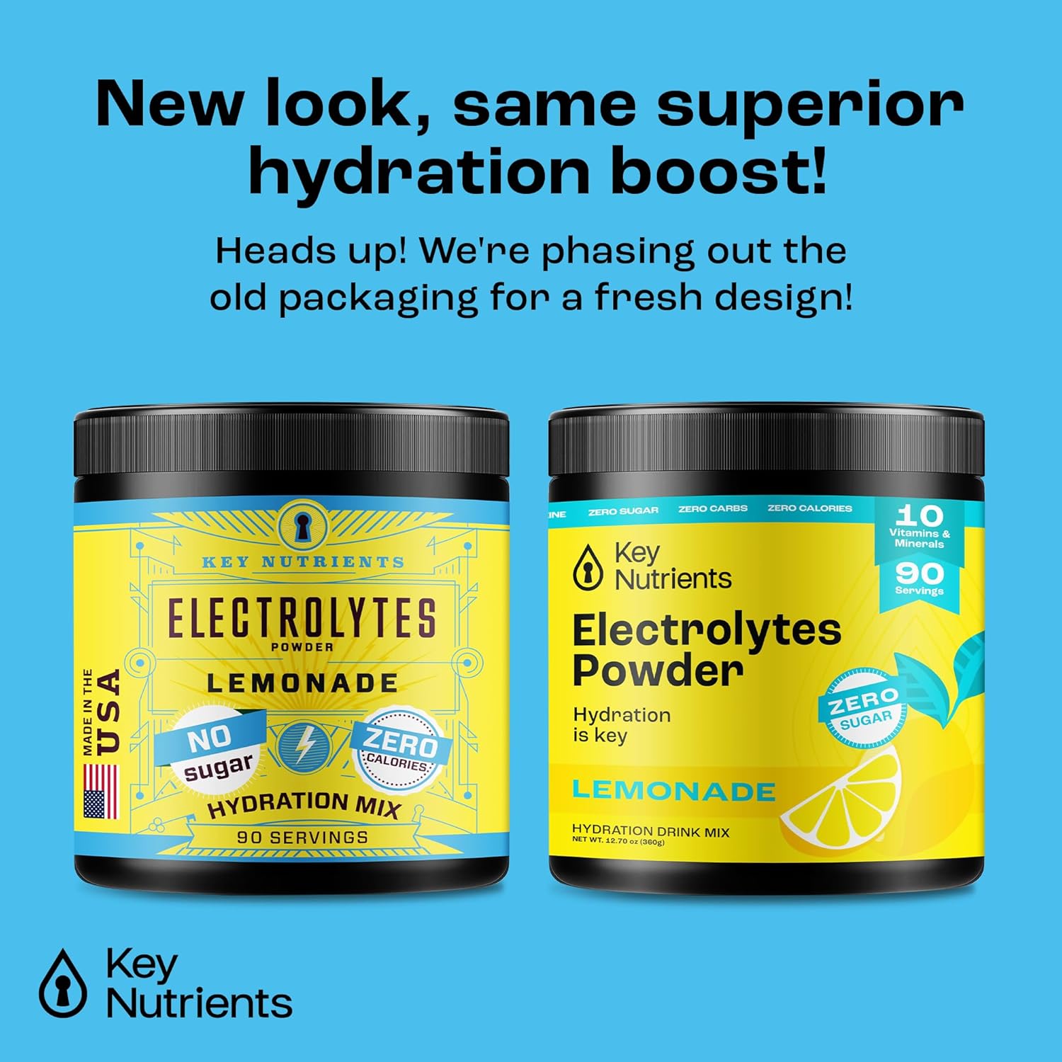 KEY NUTRIENTS Multivitamin Electrolytes Powder No Sugar - Refreshing Lemonade Electrolyte Powder - Endurance & Energy Supplement - Hydration Powder - No Calories - 90 Servings - Made in USA-4