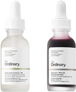 The Ordinary Peeling Solution And Hyaluronic Face Serum! AHA 30% + BHA 2%, Hyaluronic Acid 2% + B5! Help Fight Visible Blemishes And Improve The Look Of Skin Texture & Radiance!