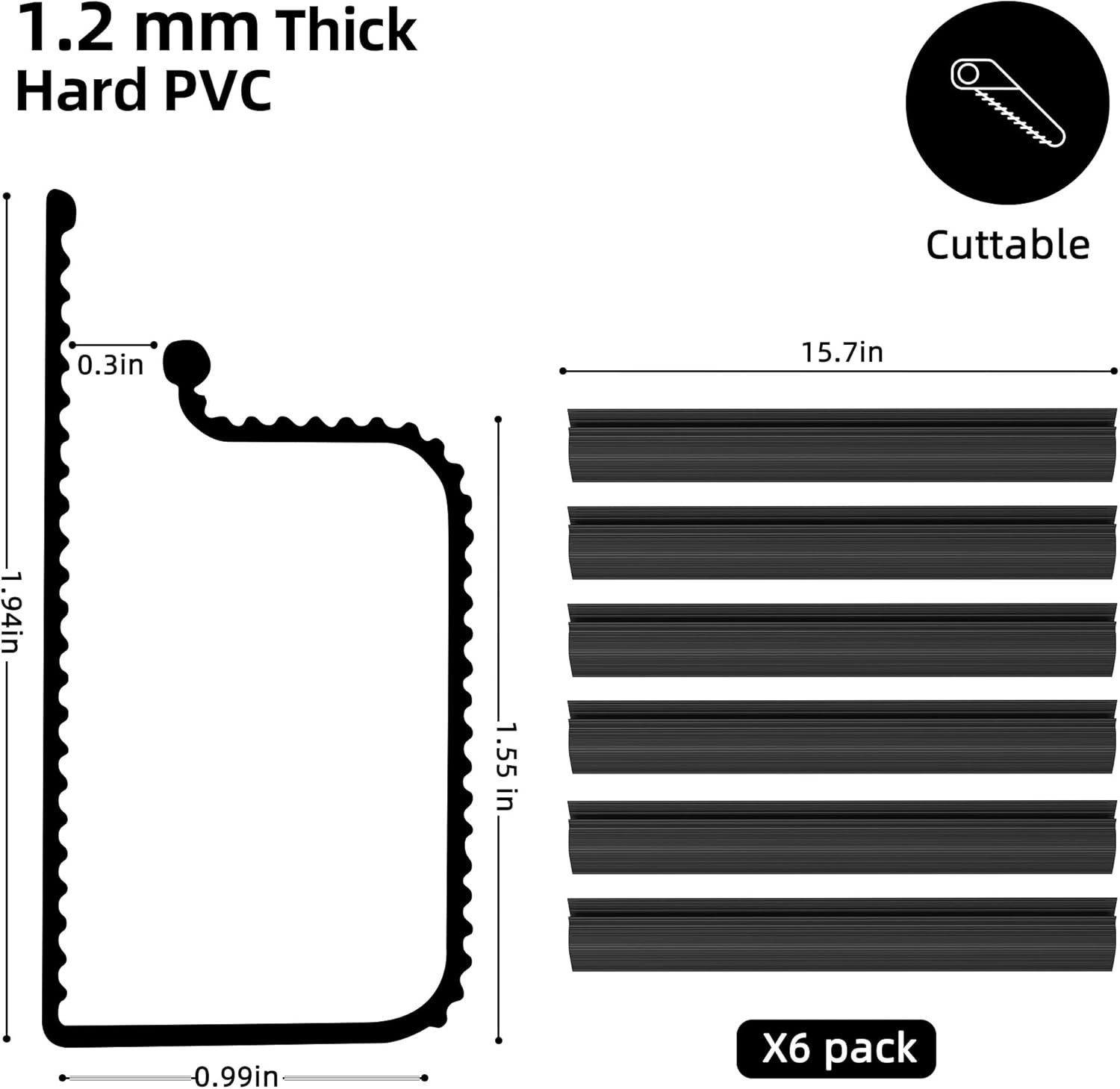 YECAYE 6X15.7in Under Desk Cable Management,Cable Management Under Desk,Easy Install Self-Adhesive Cable Organizer, Cable Management,No Screw Cable Management Kit for Home & Office,Child & Pet Proof-4