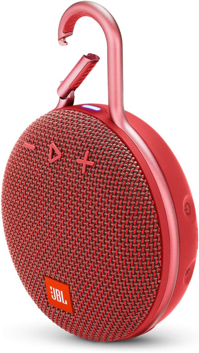 JBL Clip 3, Fiesta Red - Waterproof, Durable & Portable Bluetooth Speaker - Up to 10 Hours of Play - Includes Noise-Cancelling Speakerphone & Wireless Streaming-0