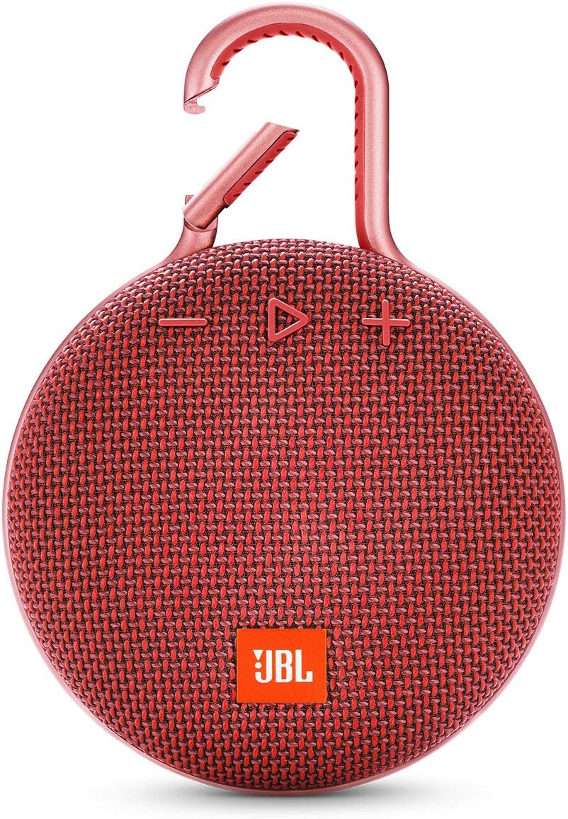 JBL Clip 3, Fiesta Red - Waterproof, Durable & Portable Bluetooth Speaker - Up to 10 Hours of Play - Includes Noise-Cancelling Speakerphone & Wireless Streaming-1