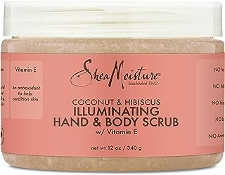 SheaMoisture Body Scrub for Dull Skin Illuminating Coconut and Hibiscus Cruelty-Free Skin Care 12 oz