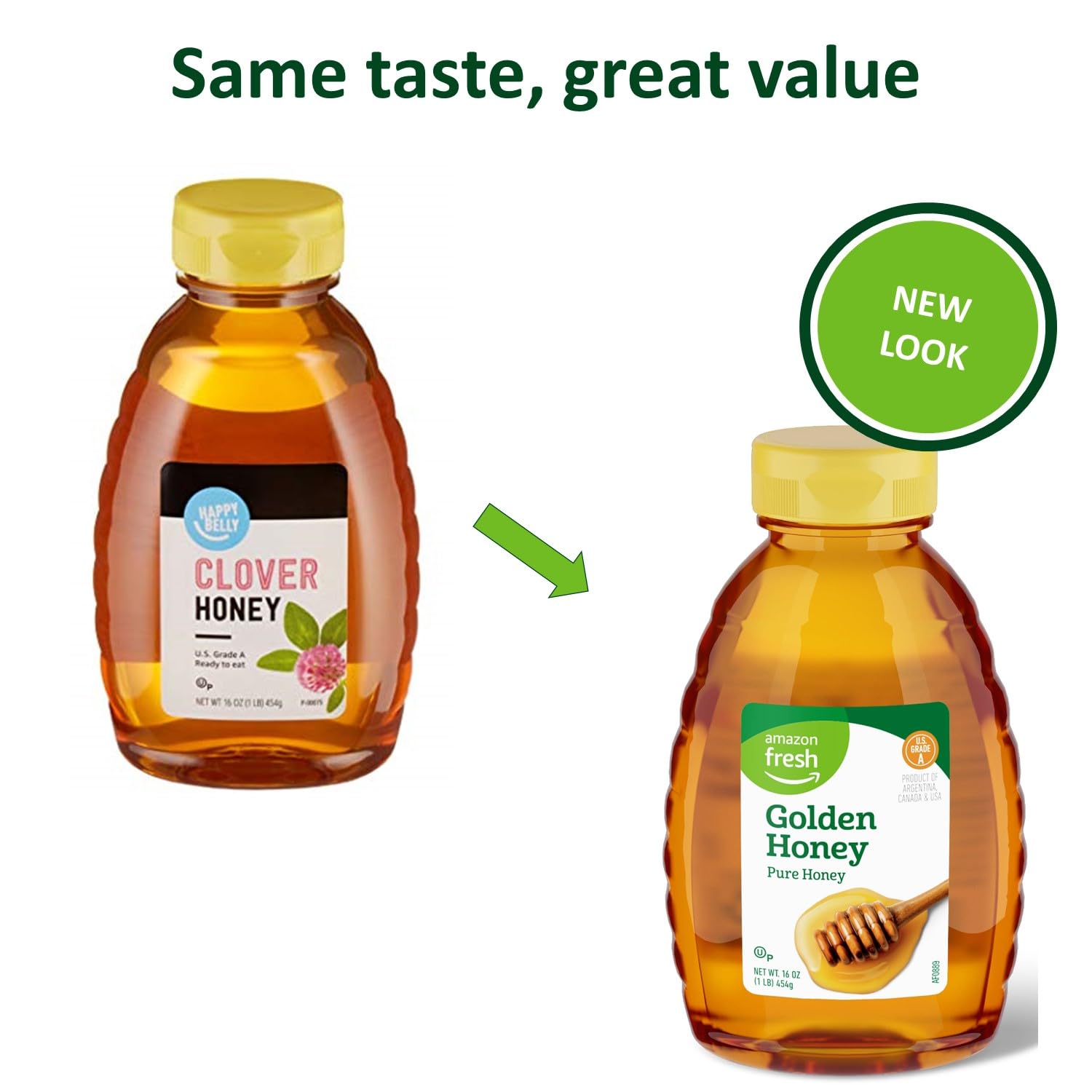 Amazon Fresh, Golden Honey, 16 Oz (Previously Happy Belly, Packaging May Vary)-1