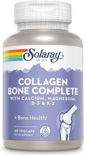 Solaray Collagen Bone Complete | Advanced Bone Matrix Formula with Plant Calcium & Magnesium | 30 Servings | 90 VegCaps