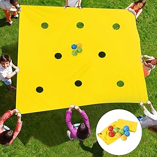 Sonyabecca Hole Tarp Team Building Exercise Activities Games Teamwork Group Learning Fun Playing Yellow