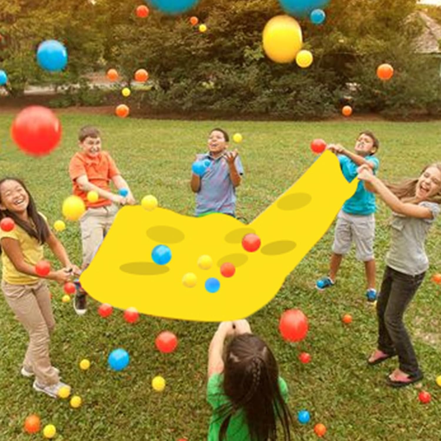 Sonyabecca Hole Tarp Team Building Exercise Activities Games Teamwork Group Learning Fun Playing Yellow-2