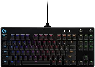 Logitech G PRO Mechanical Gaming Keyboard, Ultra Portable Tenkeyless Design, Detachable Micro USB Cable, 16.8 Million Color LIGHTSYNC RGB Backlit Keys