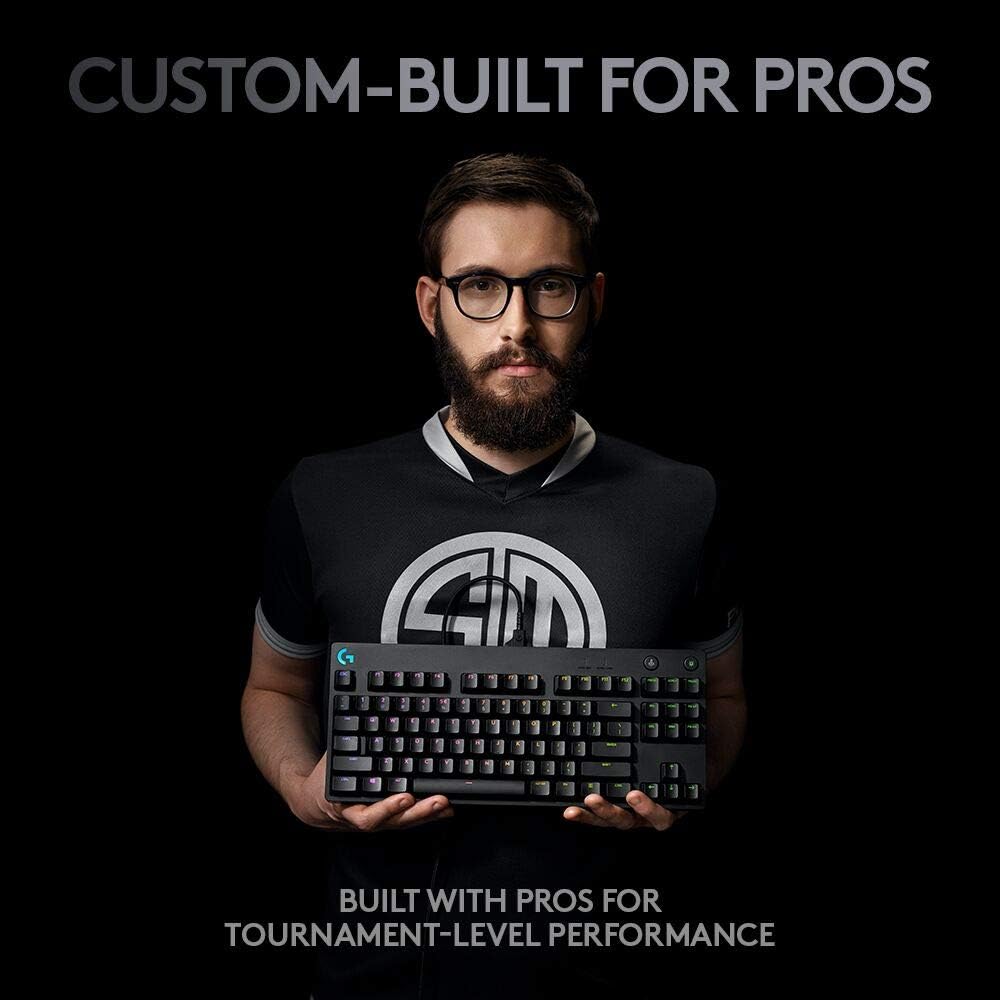 Logitech G PRO Mechanical Gaming Keyboard, Ultra Portable Tenkeyless Design, Detachable Micro USB Cable, 16.8 Million Color LIGHTSYNC RGB Backlit Keys-1