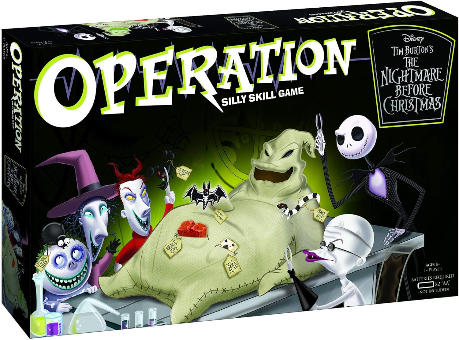 Operation: Disney The Nightmare Before Christmas Board Game | Collectible Operation Game | Featuring Oogie Boogie & Nightmare Before Christmas Artwork, 1+ Players-0