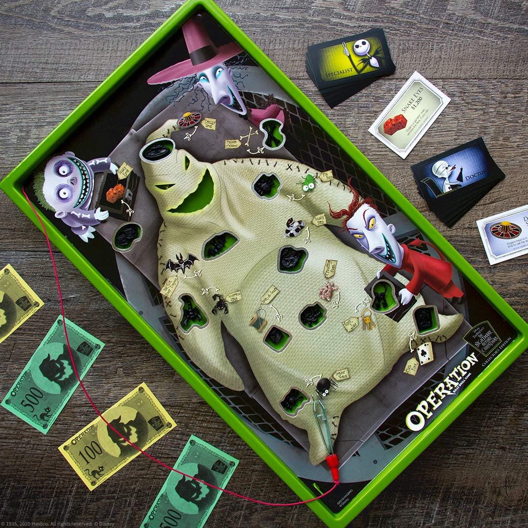 Operation: Disney The Nightmare Before Christmas Board Game | Collectible Operation Game | Featuring Oogie Boogie & Nightmare Before Christmas Artwork, 1+ Players-3