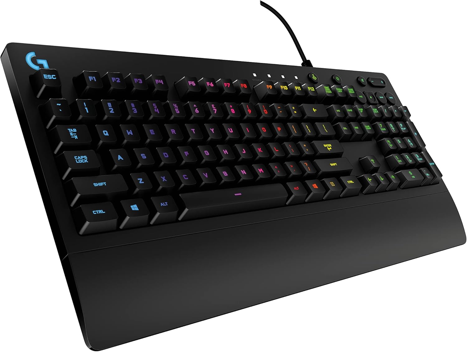 Logitech G213 Prodigy Gaming Keyboard, LIGHTSYNC RGB Backlit Keys, Spill-Resistant, Customizable Keys, Dedicated Multi-Media Keys – Black-0