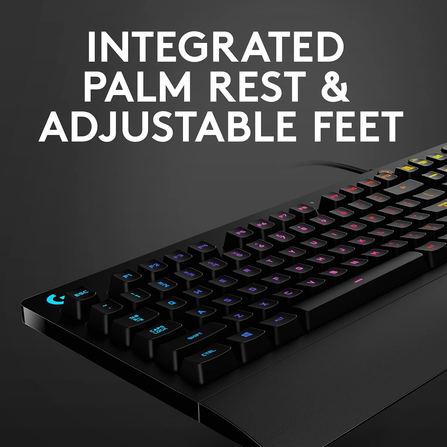 Logitech G213 Prodigy Gaming Keyboard, LIGHTSYNC RGB Backlit Keys, Spill-Resistant, Customizable Keys, Dedicated Multi-Media Keys – Black-4