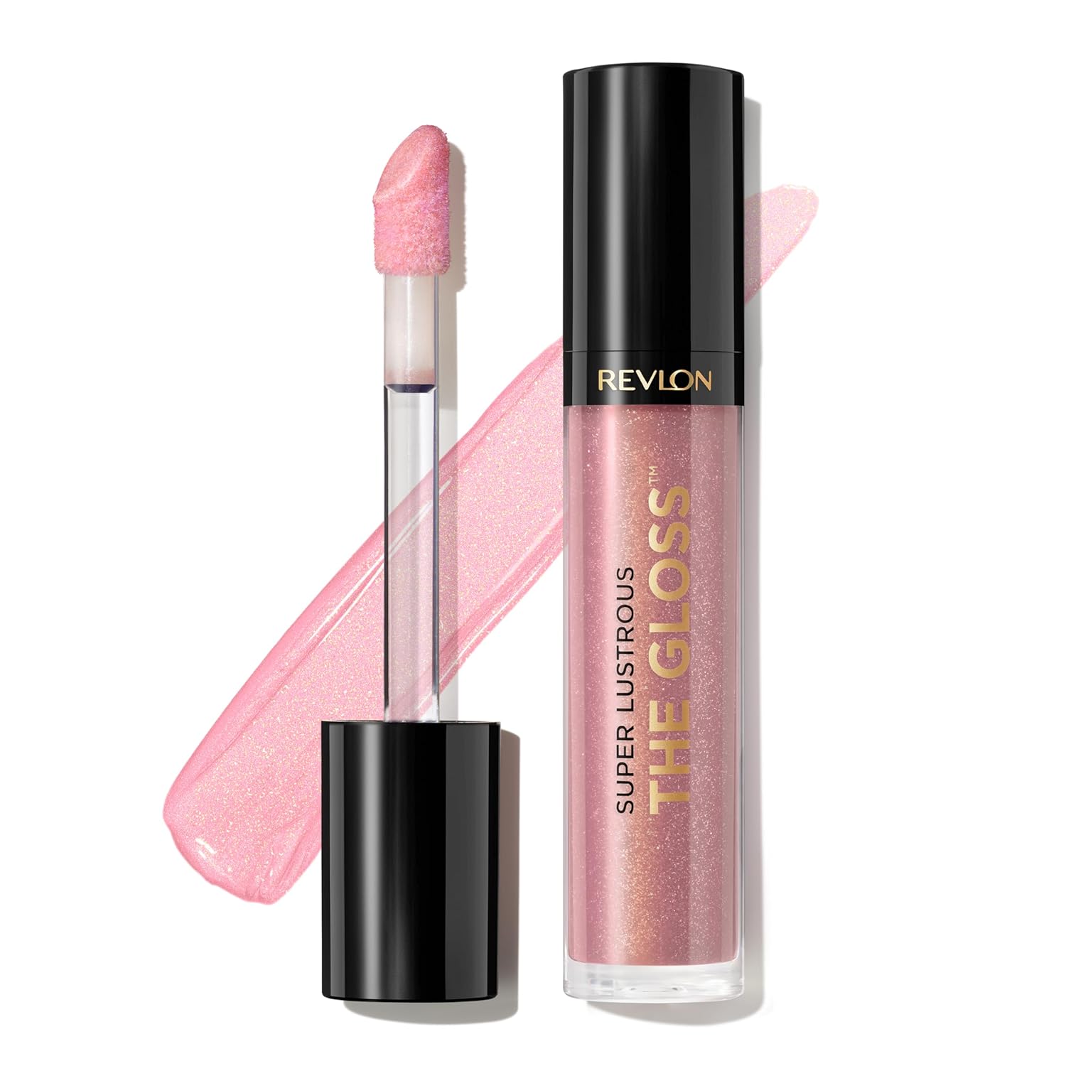 Revlon Lip Gloss, Super Lustrous The Gloss, Non-Sticky, High Shine Finish, 203 Lean In-0