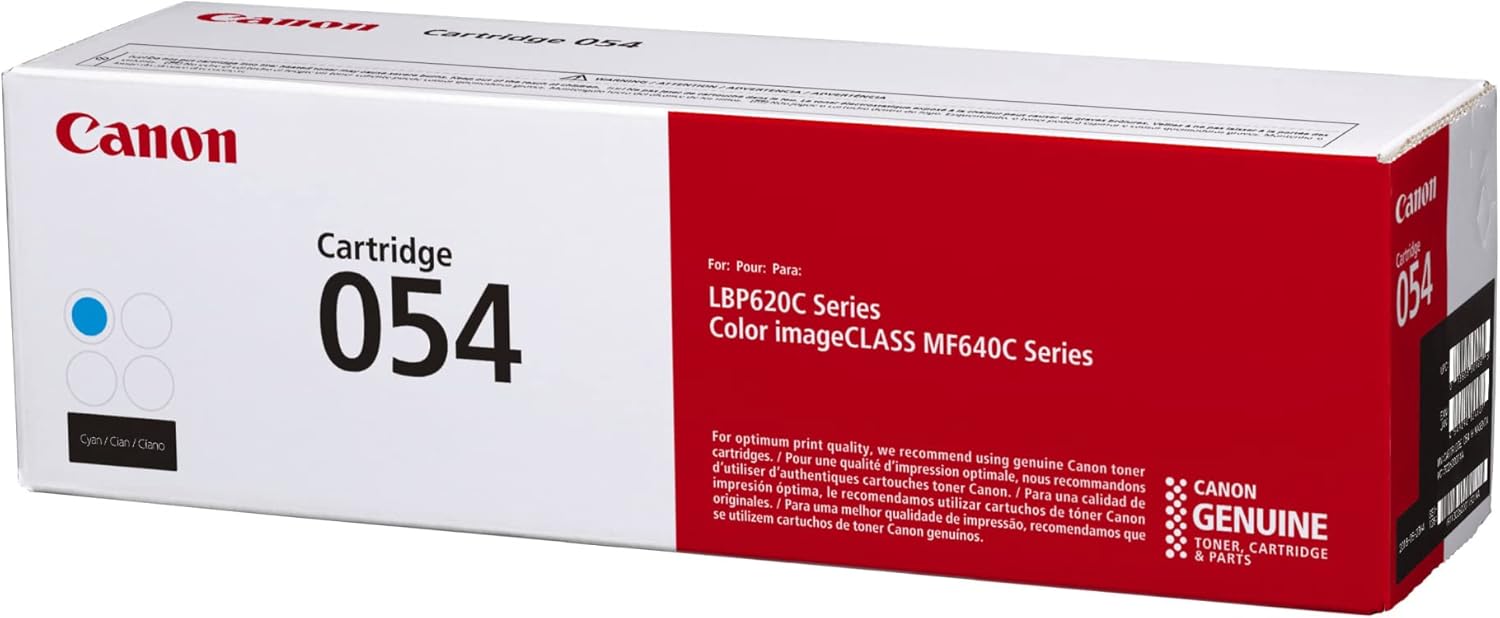 Canon Genuine Toner, Cartridge 054 Cyan (3023C001) 1 Pack Color imageCLASS MF641Cdw, MF642Cdw, MF644Cdw, LBP622Cdw Laser Printers-2