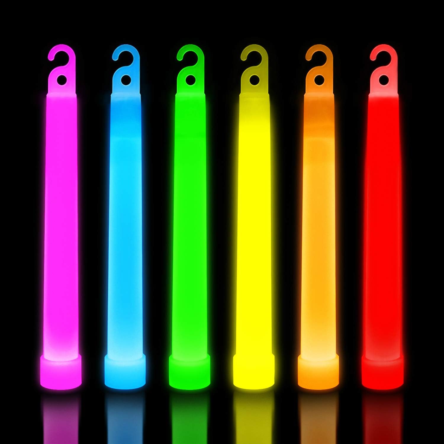 30 Ultra Bright Glow Sticks in Bulk - Multi Use Glowsticks for Parties, Camping, Emergency Light and Survival Kit with 12 Hours Duration-0