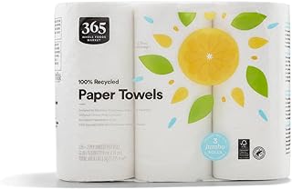 365 by Whole Foods Market, Paper Towels 135 Sheet Jumbo Rolls 3 Count, 135 Count