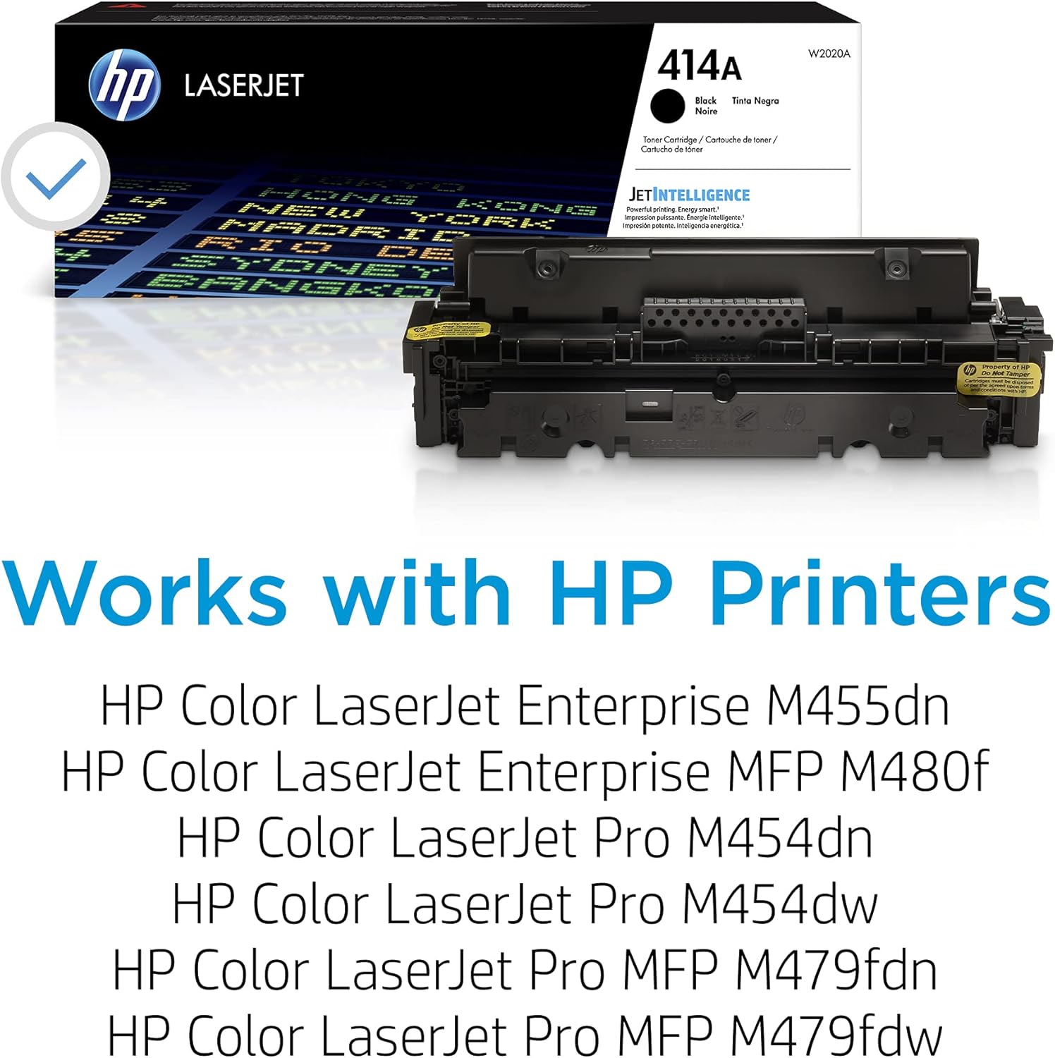 HP 414A Black Toner Cartridge | Works with HP Color LaserJet Enterprise M455dn, MFP M480f; HP Color LaserJet Pro M454 Series, HP Color LaserJet Pro MFP M479 Series | W2020A ,1 Count ( Pack of 1)-1