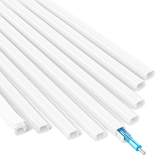 Yecaye 128in Wall Cord Hider for 1 Mini Cord - On-Wall Cord Cover Channel - Cable Concealer Cord Wires, Cable Cover Cord Management for Home Office - W0.5in H0.31in, White