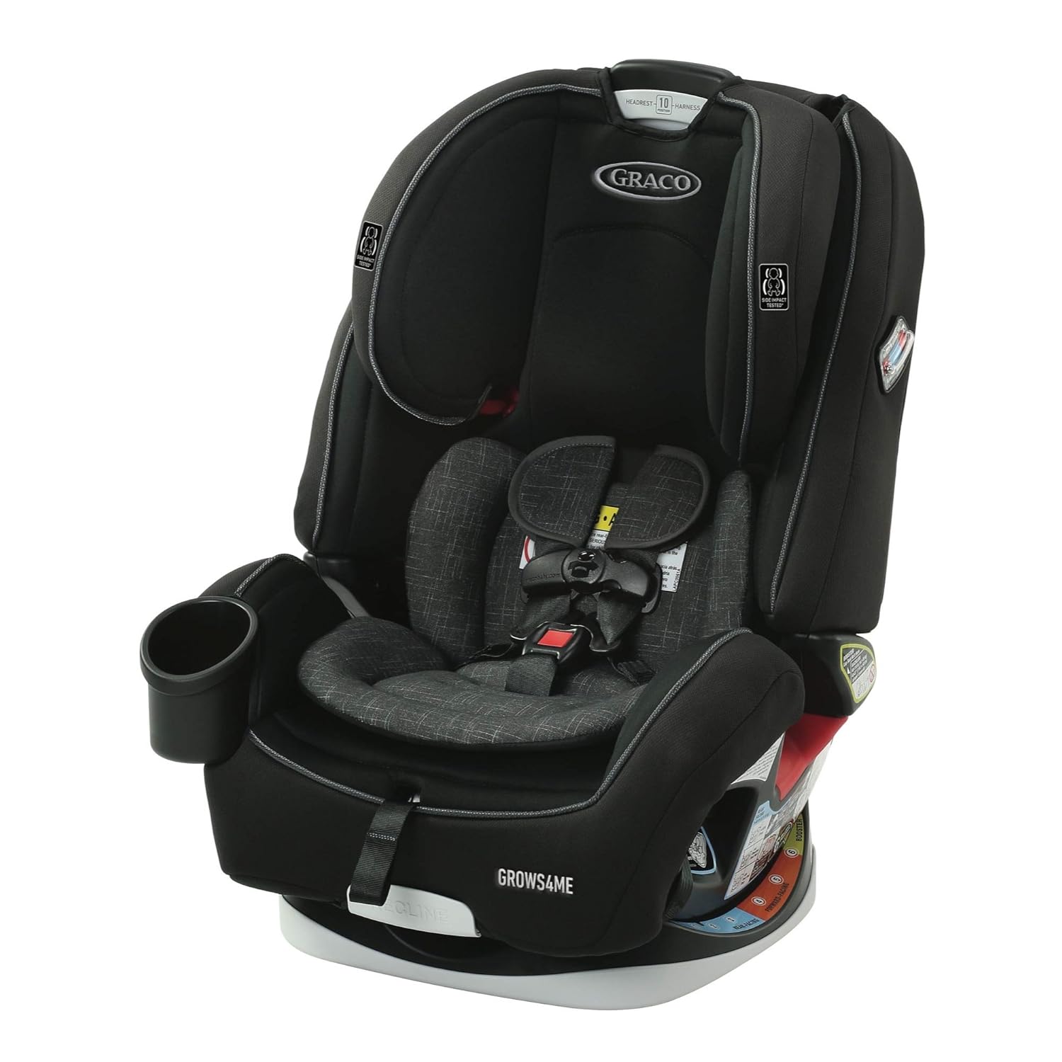 Graco Grows4Me 4-in-1 Car Seat, Convertible Infant to Toddler Car Seat and Booster, West Point Design, for 10 Years of Safe, Comfortable Journeys-0