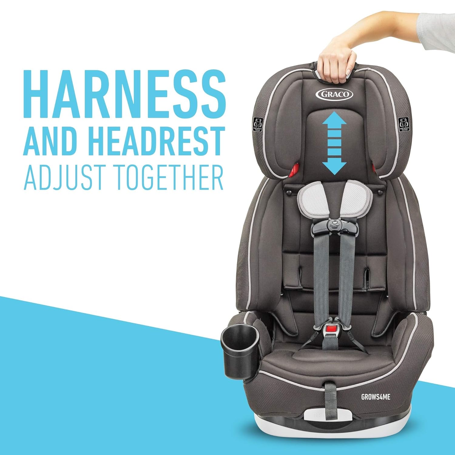 Graco Grows4Me 4-in-1 Car Seat, Convertible Infant to Toddler Car Seat and Booster, West Point Design, for 10 Years of Safe, Comfortable Journeys-5