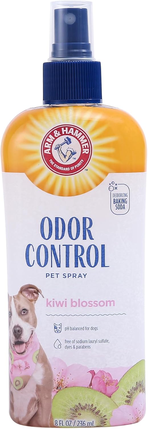 Arm & Hammer for Pets Super Deodorizing Spray for Dogs | Best Odor Eliminating Spray for All Dogs & Puppies | Fresh Kiwi Blossom Scent That Smells Great, 8 Ounces-0