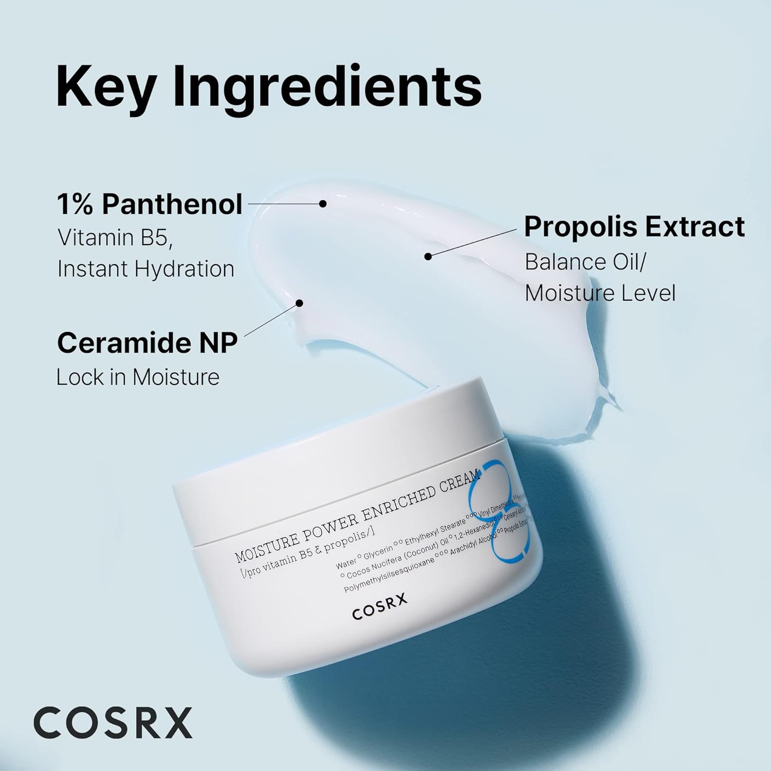 COSRX Hyaluronic Acid Moisturizer for Day & Night with Pro Vitamin B5 (D Panthenol) 50ml/1.69 fl.oz | Propolis Extract, Ceramide, Long Lasting Hydration for Dry, Sensitive Skin, Korean Skin Care-3