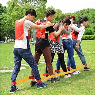 Sonyabecca Cooperative Band Walker 5-Legged Race Band Set Game Teamwork Training for Children Adult Pack of 2