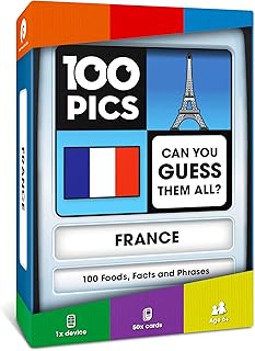 100 PICS France Game | Kids Games | Card Games & Fun Travel Games | Learning Resources | Card Games for Adults and Kids | Family Games | Flash Cards | Kids Travel | Ages 6+