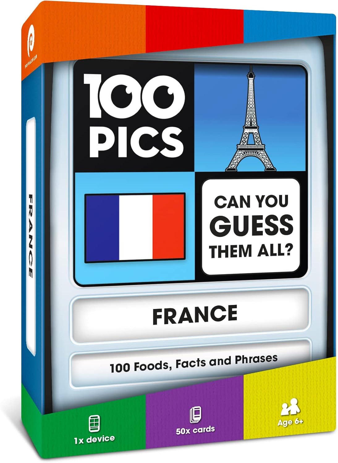 100 PICS France Game | Kids Games | Card Games & Fun Travel Games | Learning Resources | Card Games for Adults and Kids | Family Games | Flash Cards | Kids Travel | Ages 6+-0