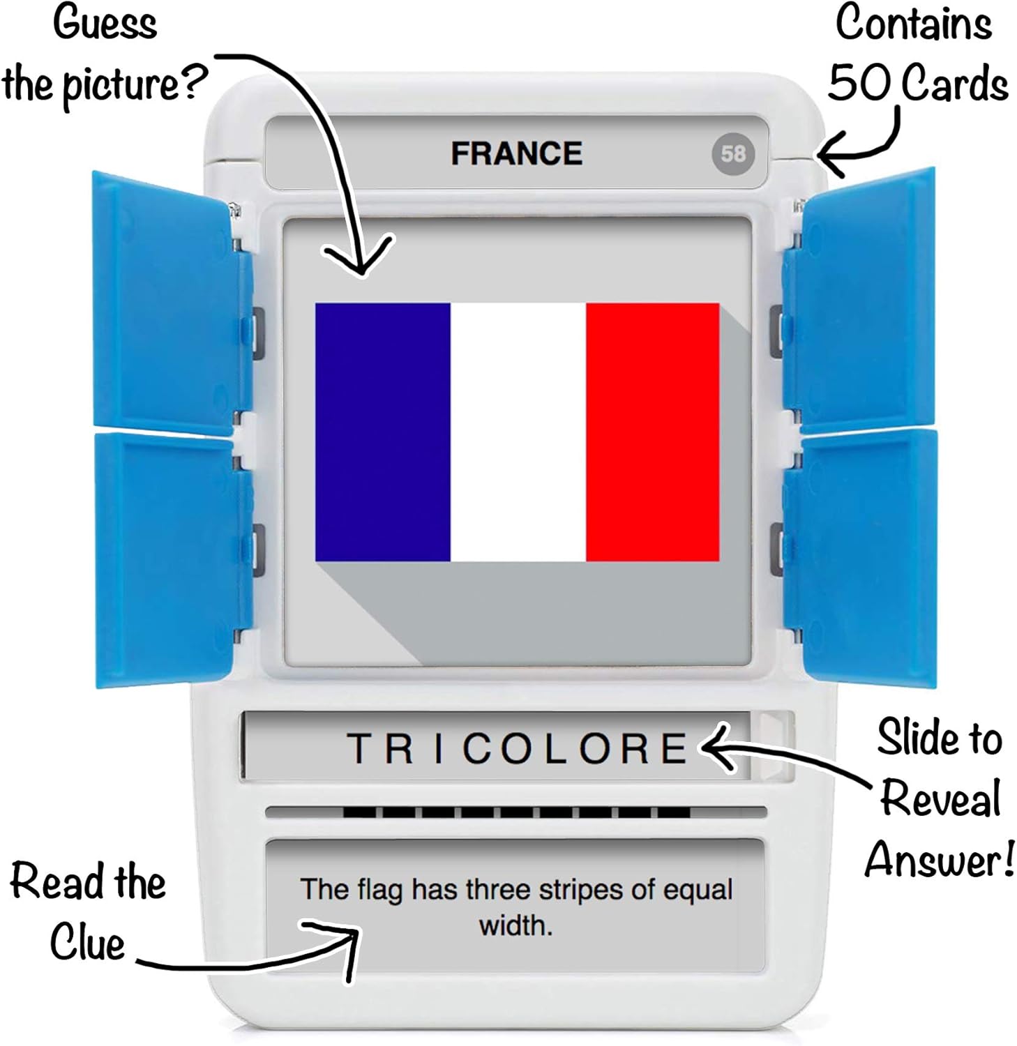 100 PICS France Game | Kids Games | Card Games & Fun Travel Games | Learning Resources | Card Games for Adults and Kids | Family Games | Flash Cards | Kids Travel | Ages 6+-1