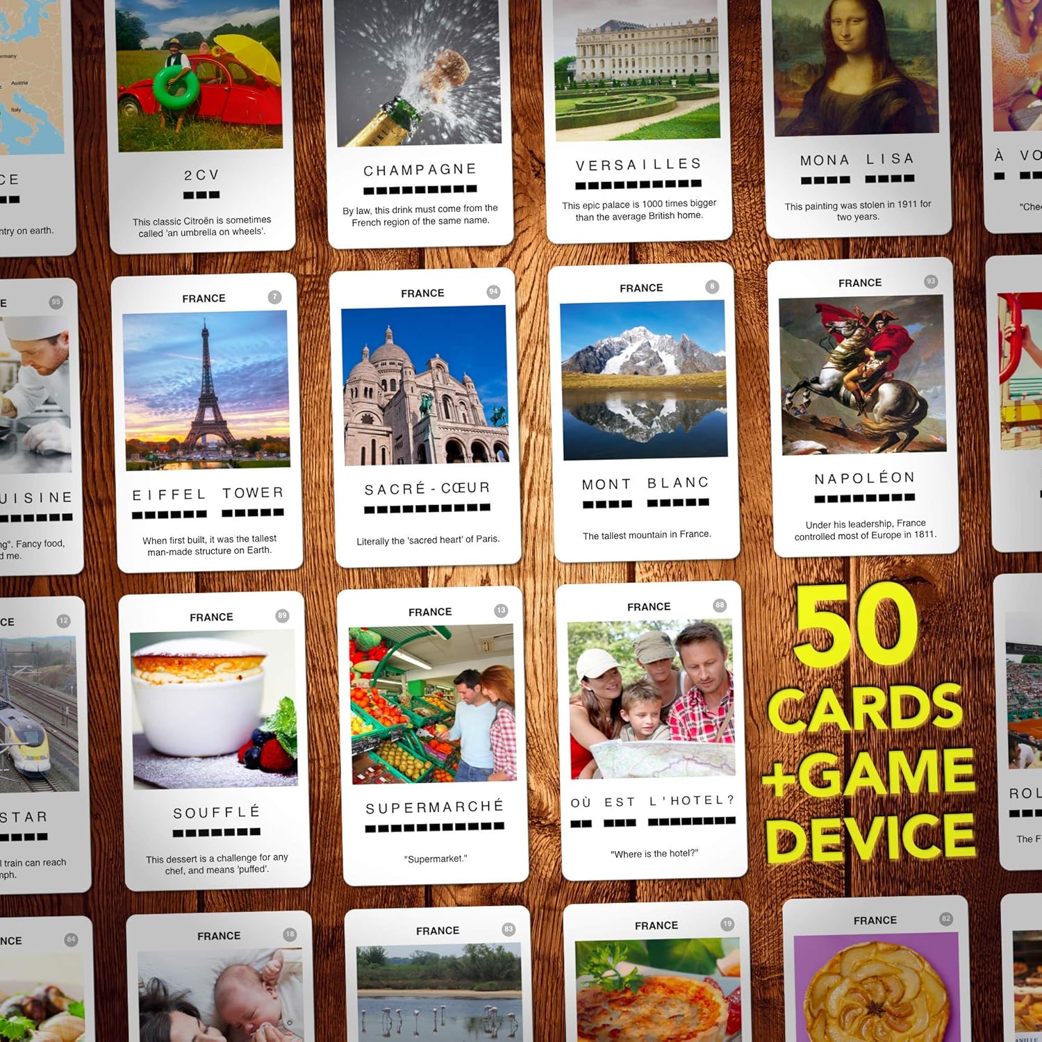 100 PICS France Game | Kids Games | Card Games & Fun Travel Games | Learning Resources | Card Games for Adults and Kids | Family Games | Flash Cards | Kids Travel | Ages 6+-3